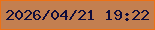 文字の大きさ：2、枠の色：ee7114、背景の色：c37f50、文字の色：0f0c3b 無料ブログパーツのブログ時計