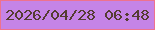 文字の大きさ：5、枠の色：ee728e、背景の色：c584e7、文字の色：553c32 無料ブログパーツのブログ時計
