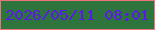文字の大きさ：1、枠の色：ee737e、背景の色：2d743d、文字の色：5b18ea 無料ブログパーツのブログ時計