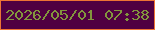 文字の大きさ：1、枠の色：ee7434、背景の色：500041、文字の色：82953d 無料ブログパーツのブログ時計