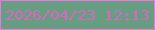 文字の大きさ：3、枠の色：ee75e2、背景の色：679e82、文字の色：d967c1 無料ブログパーツのブログ時計