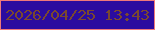文字の大きさ：3、枠の色：ee797a、背景の色：2b0c9f、文字の色：7a482f 無料ブログパーツのブログ時計