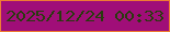 文字の大きさ：1、枠の色：ee7c33、背景の色：a00e78、文字の色：293b0e 無料ブログパーツのブログ時計