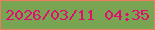 文字の大きさ：5、枠の色：ee7d5f、背景の色：79a452、文字の色：de0f6e 無料ブログパーツのブログ時計