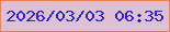 文字の大きさ：2、枠の色：ee7f4e、背景の色：dec0d2、文字の色：2a22c9 無料ブログパーツのブログ時計