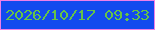 文字の大きさ：5、枠の色：ee7fe8、背景の色：134aee、文字の色：65c348 無料ブログパーツのブログ時計