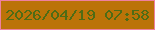 文字の大きさ：3、枠の色：ee809f、背景の色：bb7308、文字の色：4e6c15 無料ブログパーツのブログ時計