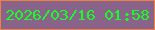 文字の大きさ：2、枠の色：ee8142、背景の色：896389、文字の色：1afc28 無料ブログパーツのブログ時計