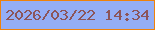 文字の大きさ：1、枠の色：ee820c、背景の色：94aef6、文字の色：8c555a 無料ブログパーツのブログ時計