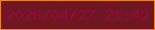 文字の大きさ：4、枠の色：ee821d、背景の色：701522、文字の色：8d093a 無料ブログパーツのブログ時計