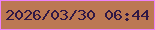 文字の大きさ：2、枠の色：ee82f9、背景の色：bc7853、文字の色：301845 無料ブログパーツのブログ時計