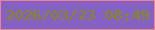 文字の大きさ：5、枠の色：ee8489、背景の色：8661c5、文字の色：838f09 無料ブログパーツのブログ時計