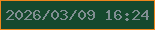文字の大きさ：3、枠の色：ee861c、背景の色：16492e、文字の色：808e92 無料ブログパーツのブログ時計