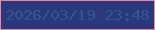 文字の大きさ：4、枠の色：ee86a6、背景の色：2a387b、文字の色：2d5a94 無料ブログパーツのブログ時計