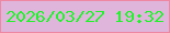 文字の大きさ：4、枠の色：ee87a1、背景の色：dfb5db、文字の色：1ff42a 無料ブログパーツのブログ時計