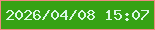 文字の大きさ：1、枠の色：ee8881、背景の色：36a215、文字の色：d9f9e4 無料ブログパーツのブログ時計