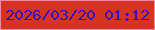 文字の大きさ：3、枠の色：ee8aad、背景の色：d5321f、文字の色：3311bd 無料ブログパーツのブログ時計