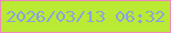 文字の大きさ：5、枠の色：ee8abc、背景の色：baea33、文字の色：89a2df 無料ブログパーツのブログ時計