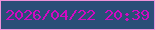 文字の大きさ：4、枠の色：ee92da、背景の色：2a4e78、文字の色：d00ac2 無料ブログパーツのブログ時計