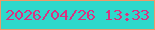 文字の大きさ：2、枠の色：ee9967、背景の色：2ed8cb、文字の色：d93281 無料ブログパーツのブログ時計