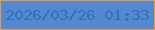 文字の大きさ：3、枠の色：ee9b37、背景の色：5687d3、文字の色：2974b2 無料ブログパーツのブログ時計