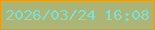 文字の大きさ：5、枠の色：ee9d03、背景の色：acb576、文字の色：7fdfd2 無料ブログパーツのブログ時計