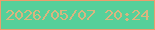 文字の大きさ：1、枠の色：ee9d6c、背景の色：56d09a、文字の色：d9b57f 無料ブログパーツのブログ時計