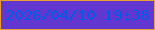文字の大きさ：2、枠の色：ee9e31、背景の色：6237d0、文字の色：015be9 無料ブログパーツのブログ時計