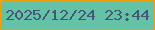 文字の大きさ：3、枠の色：ee9f0c、背景の色：64c2a7、文字の色：475678 無料ブログパーツのブログ時計