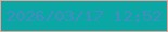 文字の大きさ：4、枠の色：eea194、背景の色：0aa7a4、文字の色：468cc2 無料ブログパーツのブログ時計