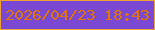 文字の大きさ：3、枠の色：eea234、背景の色：7b48d4、文字の色：df7509 無料ブログパーツのブログ時計