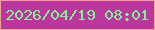 文字の大きさ：1、枠の色：eea394、背景の色：bb379e、文字の色：86f298 無料ブログパーツのブログ時計
