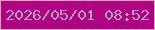 文字の大きさ：1、枠の色：eea5af、背景の色：ae0384、文字の色：b39fbb 無料ブログパーツのブログ時計