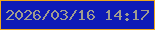 文字の大きさ：3、枠の色：eea71a、背景の色：0e1ab6、文字の色：a09c8f 無料ブログパーツのブログ時計