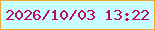 文字の大きさ：5、枠の色：eea73b、背景の色：c9fdfc、文字の色：bf096a 無料ブログパーツのブログ時計