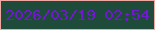 文字の大きさ：3、枠の色：eea8a1、背景の色：1f4c3a、文字の色：7318d1 無料ブログパーツのブログ時計