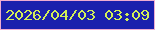 文字の大きさ：4、枠の色：eeacd1、背景の色：1a20ad、文字の色：d2ee58 無料ブログパーツのブログ時計