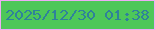 文字の大きさ：4、枠の色：eeacf6、背景の色：4ec759、文字の色：2f829a 無料ブログパーツのブログ時計
