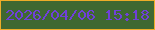 文字の大きさ：5、枠の色：eead28、背景の色：3f6831、文字の色：6f40d9 無料ブログパーツのブログ時計