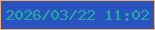文字の大きさ：3、枠の色：eeb069、背景の色：2b52c1、文字の色：21af9d 無料ブログパーツのブログ時計