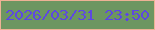 文字の大きさ：3、枠の色：eeb295、背景の色：6d9661、文字の色：5d47e3 無料ブログパーツのブログ時計