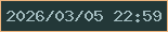 文字の大きさ：2、枠の色：eeb57e、背景の色：233838、文字の色：a1babd 無料ブログパーツのブログ時計