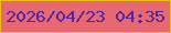 文字の大きさ：1、枠の色：eebd14、背景の色：e76870、文字の色：5125a4 無料ブログパーツのブログ時計