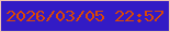 文字の大きさ：2、枠の色：eec3b4、背景の色：331bc5、文字の色：dc4803 無料ブログパーツのブログ時計