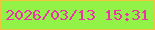 文字の大きさ：3、枠の色：eec53b、背景の色：93f248、文字の色：ec34aa 無料ブログパーツのブログ時計