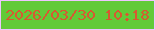 文字の大きさ：4、枠の色：eec6ff、背景の色：62ca38、文字の色：d75931 無料ブログパーツのブログ時計