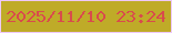 文字の大きさ：4、枠の色：eec8f8、背景の色：bfab28、文字の色：d94b4c 無料ブログパーツのブログ時計