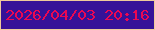 文字の大きさ：1、枠の色：eeca9b、背景の色：361298、文字の色：eb0852 無料ブログパーツのブログ時計