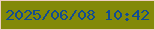 文字の大きさ：5、枠の色：eecfc2、背景の色：838908、文字の色：124c91 無料ブログパーツのブログ時計
