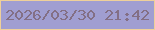 文字の大きさ：5、枠の色：eed09a、背景の色：a09ed1、文字の色：836f85 無料ブログパーツのブログ時計